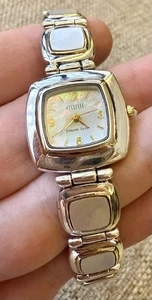 Orologio Eclissi Argento Sterling Donna Quarzo 24,8mm Quadrante Bianco Bracciale Intrecciato - Foto 1 di 14