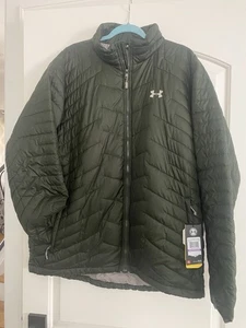 Under Armour Jacket Mens 2XL Green Quilted Puffer Full Zip Lightweight 1280823 - Picture 1 of 4