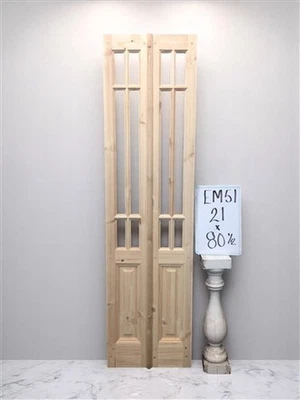 Puerta Doble Francesa (21x80,5) 6 Paneles Puerta Vidrio Estilo Europeo EM51 Foto 1 de 4