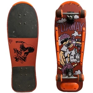 Vintage 1980s Variflex FLYAWAY Skateboard Red Orange Retro RARE Decor Man Cave - Picture 1 of 20