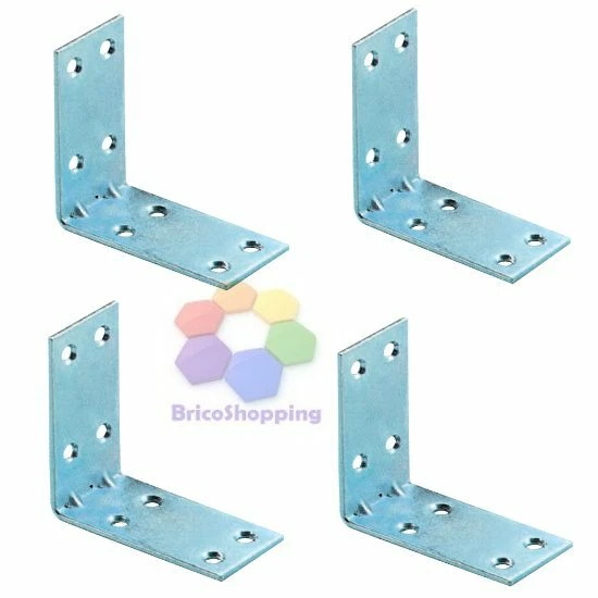 10 PZ LASTRINA ANGOLO STAFFE AD L RINFORZO DOPPIO ZINCATE 3 4 5 6 8 10 CM ZINCAT - Immagine 1 di 1