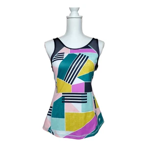 Fila Sport Tank Top Medium Geometrisch Abstrakt Farbblock Activewear Training Gym - Bild 1 von 5