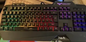 HAVIT Magic Eagle Gaming Keyboard HV-KB558CM RGB Backlit - Picture 1 of 3