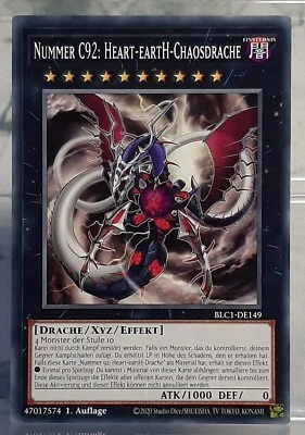 YUGIOH- Nummer C92: Heart-Earth-Chaosdrache - Battles of Legend: Chapter 1 DE/NM - Bild 1 von 2