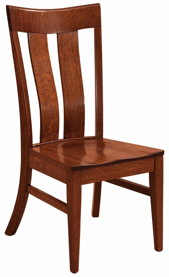 QUICK SHIP -Set (2) Amish Mission Slat Dining Side Chair Solid Wood Sherwood - Image 1 of 1