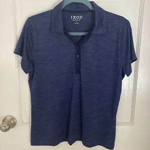 IZOD Golf~Women’s Size L Lightweight SS Polo~ Dark Blue - Picture 1 of 10