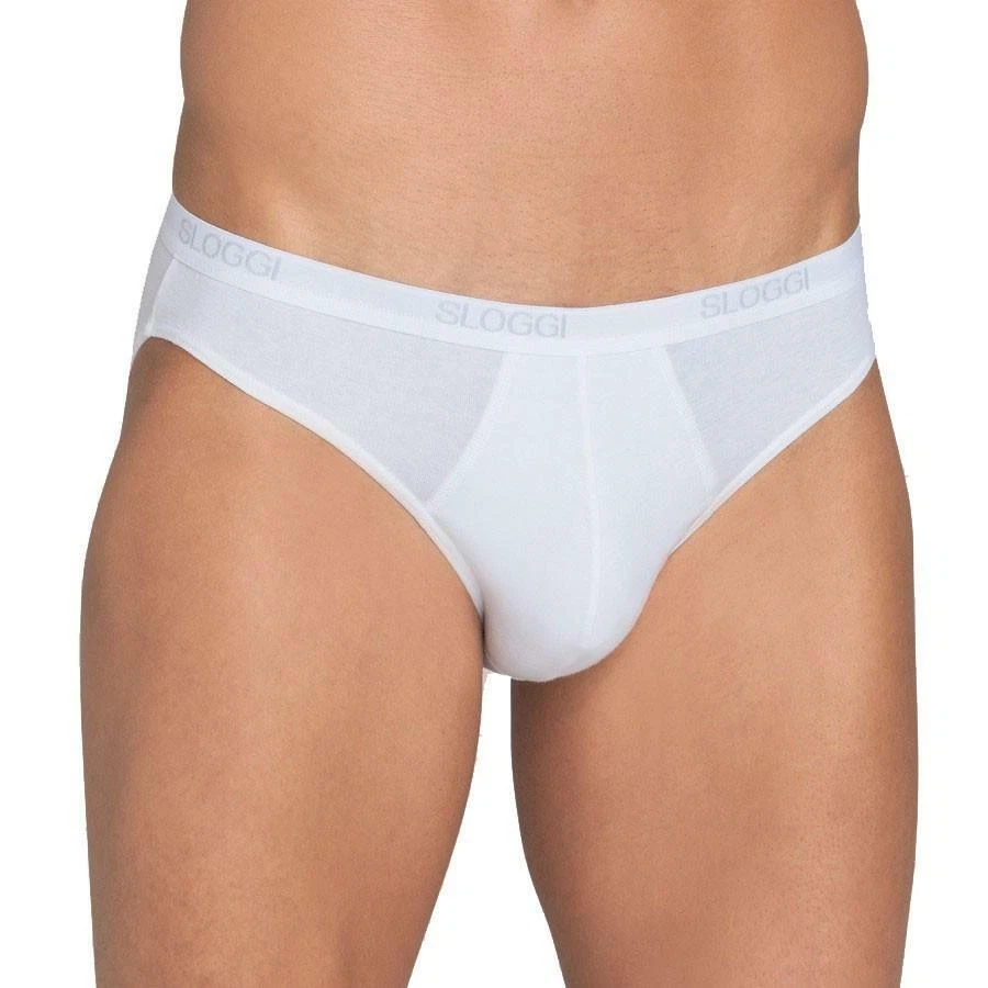 2 Slip de Hombre Con Elástico Exterior Algodón Elástico Básico Mini De Sloggi - Imagen 1 de 1