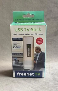 freenet USB TV Stick Weiß Mobiler TV-Receiver DVB-T2 Full-HD Empfang Laptop PC - Bild 1 von 3