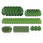 90 Pieces Monstera Leaves 6 Kinds Artificial for Hawaiian Party