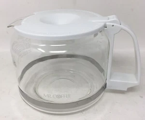 Mr. Coffee 10 Cup Coffee Carafe Replacement White Handle Lid - Picture 1 of 11