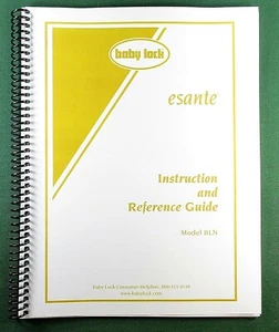 Baby Lock Esante BLN Instruction Manual: Full Color & Protective Covers! - Picture 1 of 1