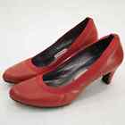 Tsubo Red Leather Heels Pumps Size 8