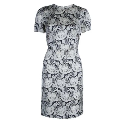 Stella McCartney 女式花卉丝绸连衣裙豪华晚礼服 M 码 — 第 1/4 张图片