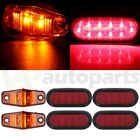 4x 6&quot; 21 led Rubber red lamp12v tail signal light + 2x free light For Pickup