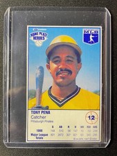 1987 Kraft Home Plate Heroes Tony Pena #12 Pirates HAND CUT!!!