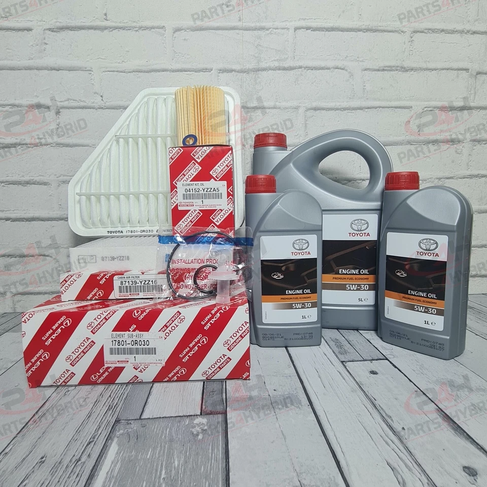 GENUINE TOYOTA AVENSIS SERVICE KIT ADT270 2.0L DIESEL 2008-18 5W30 OIL & FILTERS - Image 1 of 1