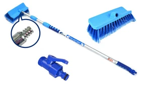 2m Aluminium Telescopic Water Fed Extending Wash Brush Squeegee Car House Window - Picture 1 of 5