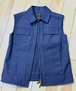 Chaqueta Sin Mangas Louis Vuitton Blusa Algodón 84%/Seda16% Talla 38 Azul #4239 - Imagen 1 de 11