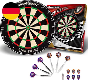 Dartscheibe Kork Offizielles Mit Pfeilen Turniermaß Bristle Dart Scheibe Dartboa - Bild 1 von 12