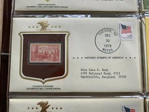 Gadsden purchase PCS HISTORIC STAMPS OF AMERICA COVER+CARD - Picture 1 of 2