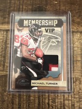 2009 DONRUSS CLASSICS MEMBERSHIP VIP MICHAEL TURNER PATCH JERSEY /50 3-COLOR