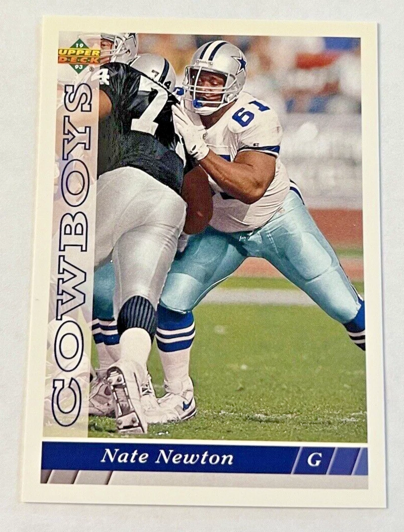 1993 Upper Deck NFL Football Trading Card #D18 Nate Newton Dallas Cowboys