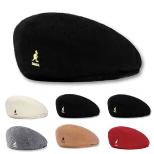 Kangol 504 Boina Invierno Sombrero Hombres Mujeres Cálido Gorra Plana Lana Informal Noticias Sombreros* - Imagen 1 de 16