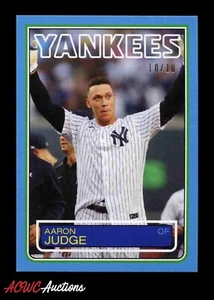 2022 Topps Throwback Thursday Sky Blue Aaron Judge #TBT-1 #d 10/10 Rare Bookend - Picture 1 of 2