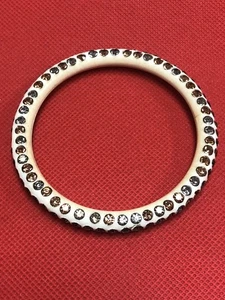 VINTAGE KUNSTSTOFF STRASS GRAU & COGNACFARBEN ARMREIF ARMBAND - Bild 1 von 10
