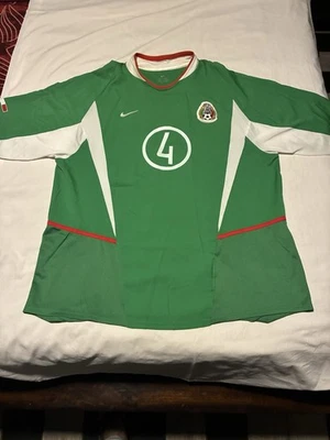 Винтажная мексиканская футболка 2003 Nike Soccer Futbol No4 Rafa Marquez размер XL новая с бирками - Изображение 1 из 4