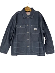 Guess Originals Vintage Denim Chore Field Garage Retro Jean Coat Jacket L NWT - Picture 1 of 10