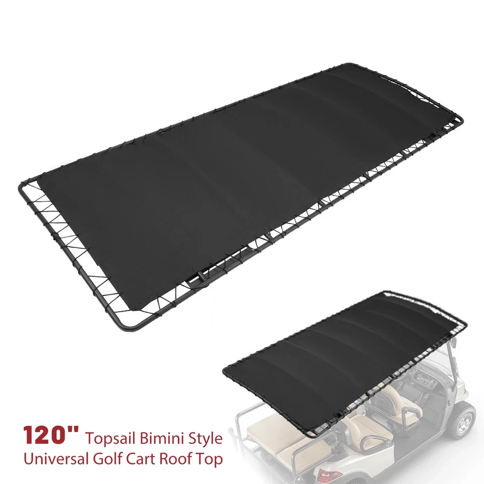 Carro de golf estilo bimini 120" techo techo solar toldo tubular para EZGO Club Car Foto 1 de 4