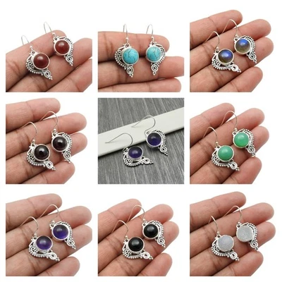 925 Sterlingsilber Natürlicher Edelstein Luxus Statement Ohrringe Christmas Gift - Bild 1 von 3