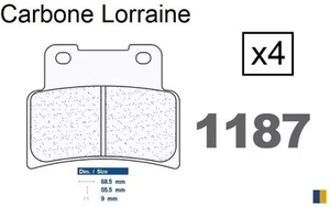 Carbone Lorraine front brake pads for Aprilia NA 850 Mana GT /ABS 2009-2013 - Picture 1 of 3