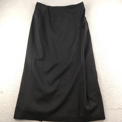 Maxi Falda Saks Fifth Avenue Negra Lana Oficina Carrera Talla 12 Foto 1 de 4