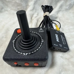 Atari 2600 Joystick 10 Classic Video Games JAKKS Pacific w/ RCA-HDMI Converter! - Picture 1 of 5