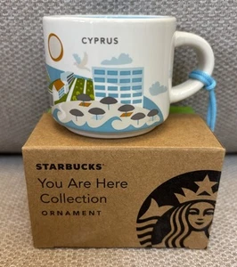CYPRUS Starbucks ESPRESSO Mug Cup - ORNAMENT 2 oz (BRAND NEW in BOX) - Picture 1 of 3