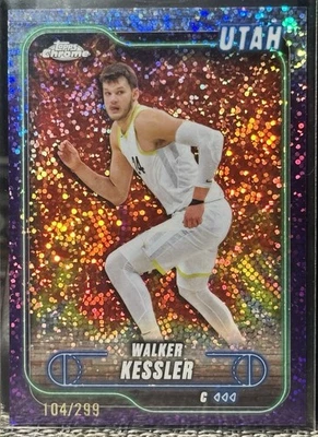 2024-25 Topps Chrome - Walker Kessler #66 Purple Speckle Refractor /299 - Image 1 of 2