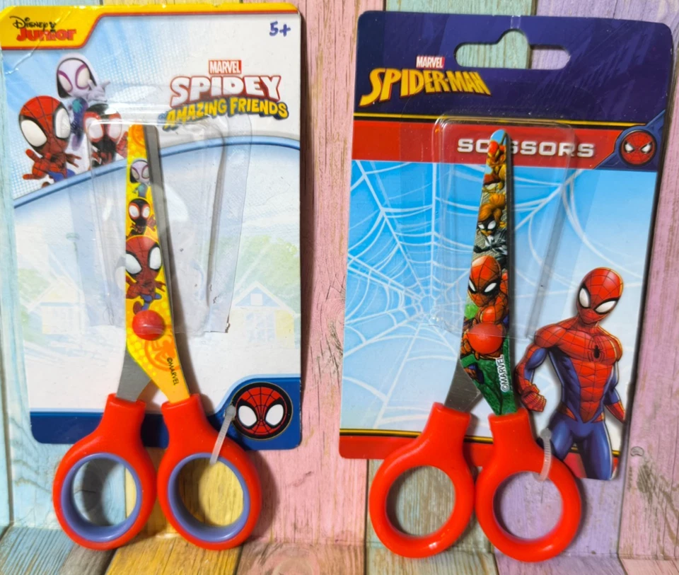 Kinderschere Spiderman-Spidey  Bastelschere runde Spitze Schere Kinder Motiv - Bild 1 von 1