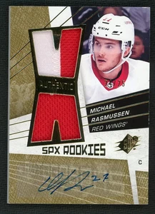  2018-19 Upper Deck SPx Michael Rasmussen #08A-MR Autograph Patch Gold /25 - Bild 1 von 2