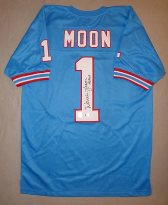 Warren Moon SIGNED Houston Oilers Replica Jersey + HOF 06 PSA/DNA AUTOGRAPHED - Image 1 of 2