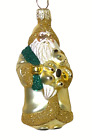 Patricia Breen Miniature Santa &amp; Teddy Gold #9953 1999 3.4&quot; Gumps Event Rare