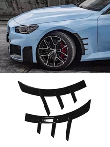 Real Carbon Front Fender Arch Trims Side Canards Fins For BMW M2 G87 2022-22 - Picture 1 of 10