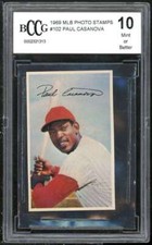 Paul Casanova Card 1969 MLB Photo Stamps #102 BGS BCCG 10 (Read Description)