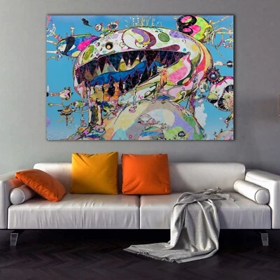 WOODYMOOD Takashi Murakami Paris Fondation Poster Wall Decor, Wrapping Canvas Print