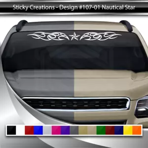 107-01 NAUTICAL STAR Decal Sticker Windshield Window Vinyl Graphic Banner Auto - Picture 1 of 6