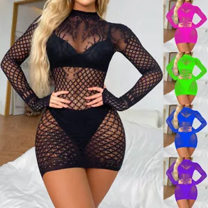 Sexy Lace Lingerie Fishnet Babydoll Bodysuit Dress Nightwear Lingerie For Wom и - Picture 1 of 31