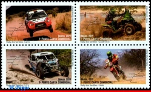3424 BRAZIL 2019 SERTOES RALLY, RACE AUTO RACING, CAR MOTO MOTORCYCLE, SET MNH - Picture 1 of 2