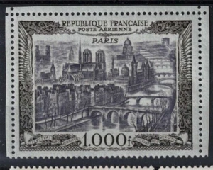 TIMBRE FRANCE POSTE AERIENNE 1000F PARIS N° 29 NEUF ** GOMME SANS CHARNIERE - Picture 1 of 2