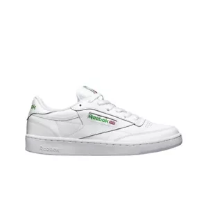 REEBOK AR0456 CLUB C 85 MN'S (Medium) White/Green Leather Lifestyle Shoes - Picture 1 of 5
